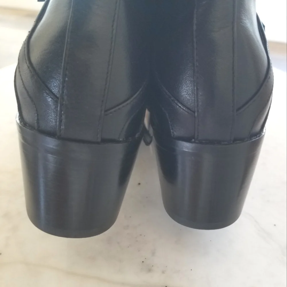 Cole Haan Women's Etta Bootie ll Ankle Boot Black Leather Buckle Zip up NWT 8.5 - Picture 8 of 11